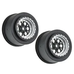 New Pro-line 1/16 Showtime+ Rear 8MM Hex Wheels Blk/sil (2) Losi Mini Drag. Fixed Price $19.95.