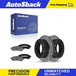 Rear Drilled Slotted Brake Rotors Pads Ford, F-250 Super Duty 1999-2004. Fixed Price $118.87.