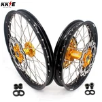 Kke 21/18 Spoke Rims Wheels Set For Suzuki DRZ400E DRZ400S Gold Hubs. Fixed Price $649.00.