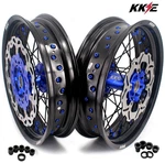 Kke 3.5/4.25'' Supermoto Wheels Rims For Yamaha YZ125/YZ250 YZ450F/250F Blue Hub. Fixed Price $989.00.