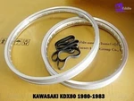 Kawasaki KDX80 1980-1983 Front & Rear Aluminium Silver Wheel Rim Set *BI5478*. Fixed Price $173.85.