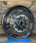 Harley Flhtcse Cvo Chrome 16X3 Detonator Front Wheel Rim And Rotors - Very Nice. Fixed Price $799.95.