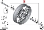 Bmw Genuine Black Front Wheel (3,5X17) - K63 S1000RR K67 S1000XR K69. Fixed Price $1246.27.