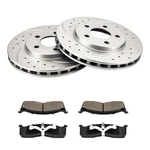 Front Drilled Brake Rotors W/ Ceramic Pads Fits Grand Caravan Chrysler Voyager. Fixed Price $71.99.