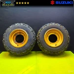 1986 Suzuki LT250R Front Wheels Rims Tires Gold 55310-43B00 Genuine Oem. Fixed Price $109.44.