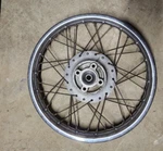Takasago 160X14 Steel Rear Wheel Kawasaki KD100 With Hub, Drum, And Spokes. Fixed Price $40.00.