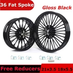 21X3.5 18X5.5 Fat Spoke Wheels Rims For Harley Softail Heritage Flstf Dyna Fxdb. Fixed Price $589.99.
