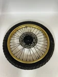 1987 Honda Front Wheel & Tire Gold 21" W/ Hub Rotor. Fixed Price $126.65.