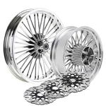 21X3.5 16X5.5 Fat Spoke Wheels Rotors For Harley Road King 2009-2023 Cush Drive. Fixed Price $947.64.