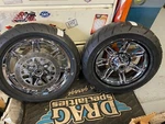 Chrome Cvo Mag Wheels Harley Assy Tires Rotors Touring Glide Bagger Flh Road Kin. Fixed Price $1999.95.