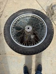 W351 Genuine Dunlop Rear Wheel WM2X19 Triumph TRW/3T/5T/6T/ T100/TR6/T110/3HW. Fixed Price $285.00.