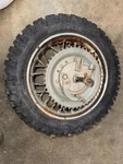 1997-2000 Ktm 50SX Pro Senior Rear Wheel, 10 Inch Drum. Fixed Price $50.00.