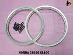 Honda CB100 CL100 Front+ Rear Aluminium Silver Wheel Rim Set *NAN4339*. Fixed Price $173.75.