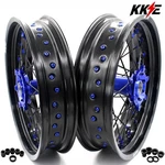 Kke 17" Supermoto Wheels For Yamaha WR250F 2020-2026 WR450F 19-2026 Black Spoke. Fixed Price $759.00.