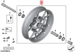 Bmw Genuine Black Front Wheel (3,5X17) - K63 S1000RR K67 S1000XR K69. Fixed Price $1222.31.