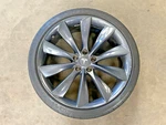 2012-2015 Tesla Model 21" Inch Wheel Rim Tire Alloy 21X8.5J Assy Oem LOT2509. Fixed Price $499.00.