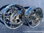 Harley Chrome 14-19 Enforcer Wheels 3 Rotors Whee;s Street Glide Exchange Prog. Fixed Price $1389.00.