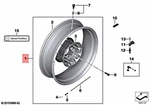 New Genuine Bmw Rear Wheel Cross Spoke Rim Gold - R1250GS / Adventure. Fixed Price $1725.82.