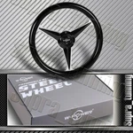 W-power 14" 350MM Steering Wheel Black Wood Grain 6-HOLE 3-SPOKE Center. Fixed Price $123.59.