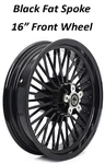 Fat Spoke 16" Front Wheel Black Harley Electra Glide Ultra Road King Street. Fixed Price $289.95.