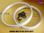 Honda MR175 K0 1976-1977 Front & Rear Aluminium Silver Wheel Rim Set *BI5363*. Fixed Price $173.85.