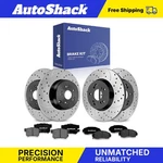 Front Rear Drilled Slotted Brake Rotors Ceramic Pads For Honda, Cr-v 2007-2011. Fixed Price $158.17.