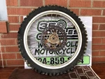 1986 - 1995 Suzuki Front Wheel Tire Rim Hub Assembly 17X1.40. Fixed Price $75.00.