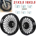 21&18 Spoke Wheels Rims For Harley Softail Fatboy Flstf Deluxe Springer Fxst. Fixed Price $599.99.