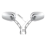 Chrome Rear View Mirrors For Harley Touring Road Electra Street Glide 1994-2022. Fixed Price $34.64.