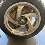 Honda Goldwing Rear Wheel Silver. Fixed Price $200.00.