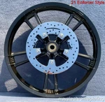 Black 21" Enforcer Front Wheel Reinforcer 08-21 Street Glide Flhx Touring Harley. Fixed Price $825.00.