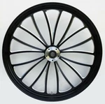Black Manhattan Front Wheel 26X3.5 Dual Disk 37-661 Baggers Softail Choppers. Fixed Price $1188.99.