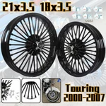 21 & 18 Fat Spoke Wheels Rims For Harley Road King Glide 00-07 Flht Flhr Flhx. Fixed Price $564.53.
