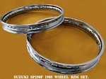 Fit Suzuki SP250F 1985 Front & Rear Chrome Wheel Rim Set 2PCS MI3350. Fixed Price $97.84.