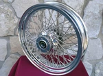 16X3.5" Chrome 80 Spoke Rear Wheel For Harley Softail Heritage Deluxe 08-UP. Fixed Price $409.95.
