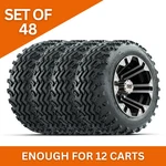 Gtw 10" Specter Machined/black Golf Cart Wheels On 18X9.5-10 Rogue A/t Tires. Fixed Price $4789.00.