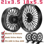 21X3.5 18X5.5 Fat Spoke Wheels Rotors For Harley Touring Street Road Glide Flhx. Fixed Price $789.99.