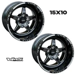 2 15X10 Vms Racing V-star Drag Race Street Track Rims Wheels 5X114.3 5.50BS. Fixed Price $399.88.