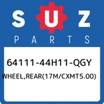 64111-44H11-QGY Suzuki WHEEL,REAR(17M/CXMT5.00) 6411144H11QGY, New Genuine Oem P. Fixed Price $937.20.