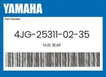 Yamaha Genuine Hub, Rear 4JG-25311-02-35. Fixed Price $257.53.