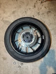 2022 Yamaha R7 Rear Wheel Rim With Rotor, Sprocket & Pirelli Rosso Corsa Tire. Fixed Price $649.99.