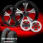 Performance Machine 21 X 3.5 Wrath Platinum Wheel Set Harley Touring Bagger Pm. Fixed Price $4272.30.