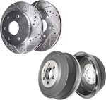 For 2000-2002 Dakota Durango Front Drilled Slotted Rotors And 11 Inch Rear Drums. Fixed Price $203.95.