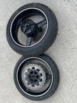 1999-2002 Yamaha YZF-R6 600 Front And Rear Wheel Rim Tire Set. Fixed Price $154.26.