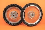 2009 07-24 Excel Front Rear Wheel Set Hub Rim Spokes Tire 21/19. Fixed Price $399.99.