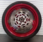 91-99 Yamaha FZR600R Front Wheel Rim Tire & Brake Rotors 3TJ-25168-00. Fixed Price $134.85.