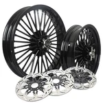 21X3.5 16X3.5 Fat Spoke Wheels Rim Rotors For Harley Touring Electra Glide 00-07. Fixed Price $837.89.