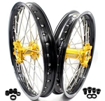 Kke 21/19'' Wheels Rims Fit Suzuki RM125 1996-2007 RM250 1996-2008 Cnc Gold Hubs. Fixed Price $529.00.