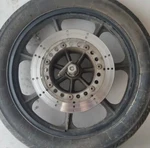 94 Kawasaki Front Wheel Enkie Police F1084 Rim Brake Rotor Axle. Fixed Price $125.00.