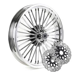 21X3.5 Fat Spoke Front Wheel Floating Rotors For Harley Road Street Glide 08-23. Fixed Price $578.57.